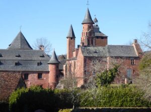 Maisons en grès rouge à Collonges-la-Rouge en Corrèze